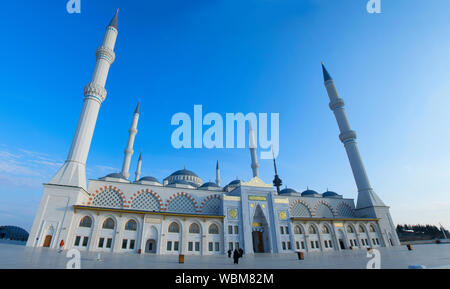 Camlica mosque has the distinction of being the largest mosque in Turkey Stock Photo