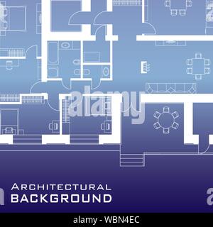 Urban background. Part of architectural project, architectural plan of a residential building. Vector illustration EPS10 Stock Vector