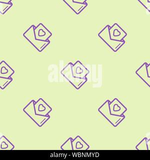 Wedding background seamless vector pattern in modern flat style. Stock Vector