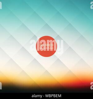 Abstract Background with Blurred Image and Transparent Grid - Creative Design Template with Circular Label in the Center - Illustration, Vector Format Stock Vector