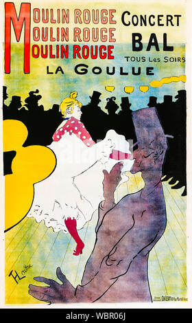 Henri de Toulouse Lautrec, poster, Moulin Rouge, La Goulue, 1891 Stock Photo