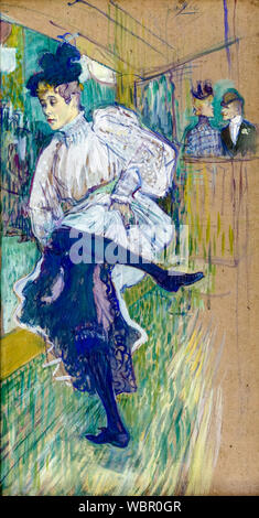 Henri de Toulouse Lautrec, Jane Avril dancing, painting, circa 1892 Stock Photo