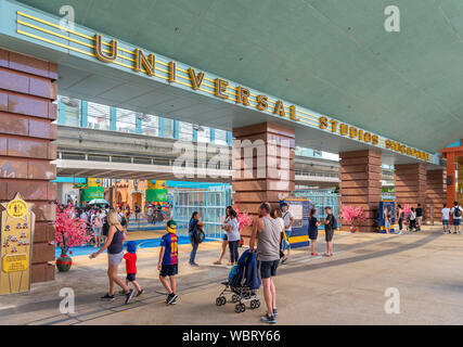 Entrance to Universal Studios Singapore, Sentosa Island, Singapore Stock Photo