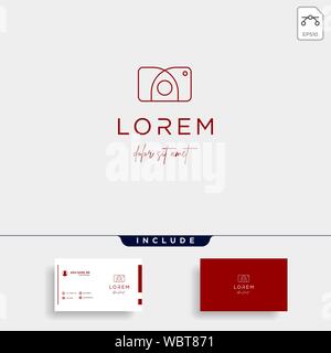 Camera Shutter logo Design Vector Illustration Icon Stock Vector