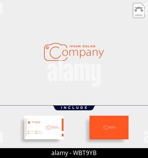 Camera Shutter logo Design Vector Illustration Icon Stock Vector