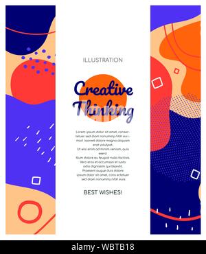Creative thinking - modern vector abstract web banner Stock Vector