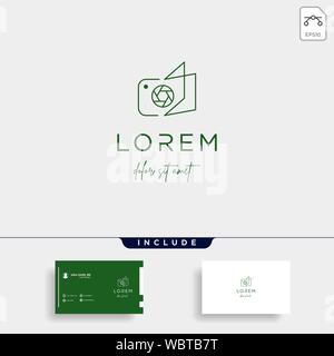 Camera Book Logo Template Vector Design Sign Stock Vector