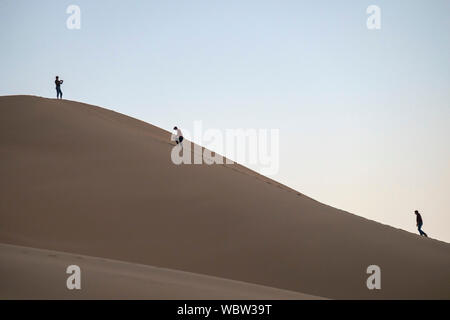 Khongoryn Els also called Duut Mankhan is popularly known as the 'Singing Sands'. The sand dunes extend to over 965 square kilometres area and rising Stock Photo