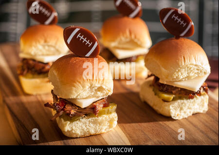 Pork Provolone Sliders Stock Photo