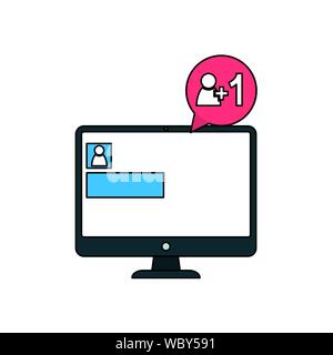 Isolated computer vector design Stock Vector