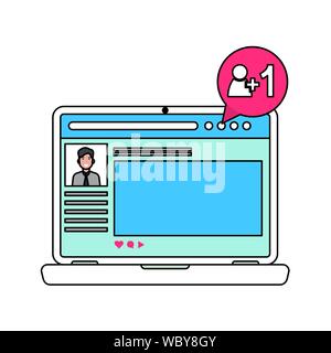 Isolated laptop vector design Stock Vector