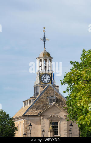 Brackley town hall with clock tower in the morning light. Brackley, Northamptonshire. England Stock Photo