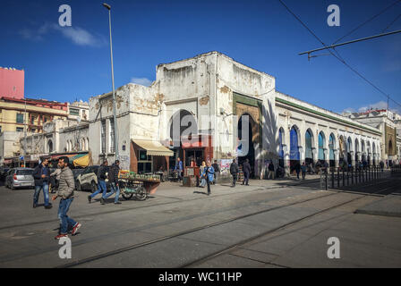 Old historical Central Market Place Casablanca Stock Photo