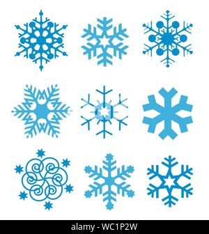 Set of Beautiful Deco Small Snowflakes Stock Vector - Illustration of  celebration, scroll: 47658378