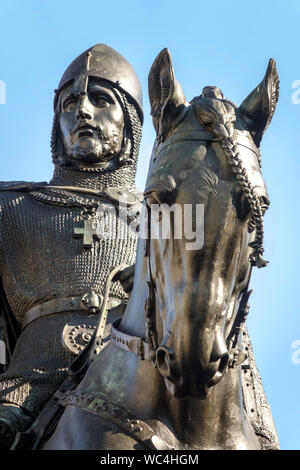 Czech Saints, Saint Wenceslas like Knight in horseback Prague Wenceslas Square, Czech Republic