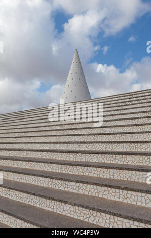 Modern architectural detail from Valencia's City of Arts and Sciences. Stock Photo
