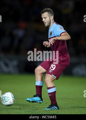 West Ham United's Jack Wilshere during the Carabao Cup Second Round match at Rodney Parade, Newport. Stock Photo