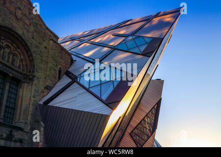 Toronto, Canada-June 5, 2019: The Royal Ontario Museum is a museum of art, world culture and natural history in Toronto, Ontario, Canada Stock Photo