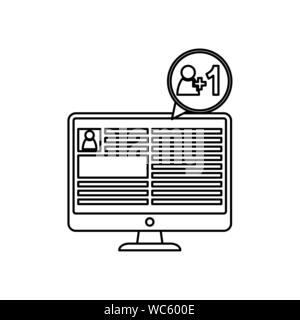 Isolated computer vector design Stock Vector