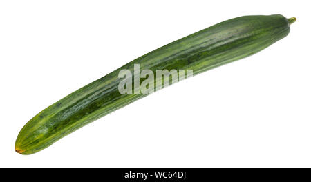 green long cucumber isolated on white background Stock Photo