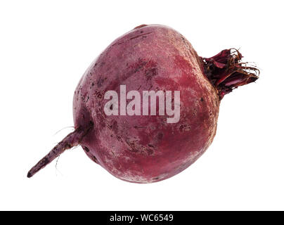 ripe organic garden beet root isolated on white background Stock Photo