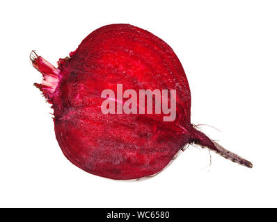 cutted ripe garden beetroot isolated on white background Stock Photo