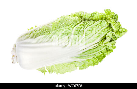 ripe green Napa cabbage isolated on white background Stock Photo