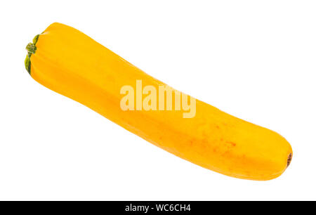 ripe yellow zucchini vegetable isolated on white background Stock Photo