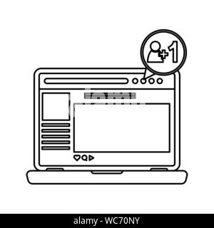 Isolated laptop vector design Stock Vector