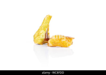 Group of two pieces of lavender strawberry ice tea macro apple isolated on white background Stock Photo