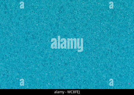 Blue cleaning kitchen sponge macro isolated Stock Photo