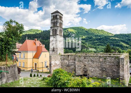Saint Mary Church, dominant of the city Jajce in Bosnia and Herzegovina Stock Photo