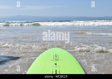 Surfing at Stinky's beach in Punta de Mita, Mexico Stock Photo