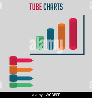 tube charts vector illustration Stock Vector