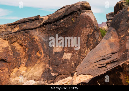 Anasazi Valley Petroglyphs Stock Photo