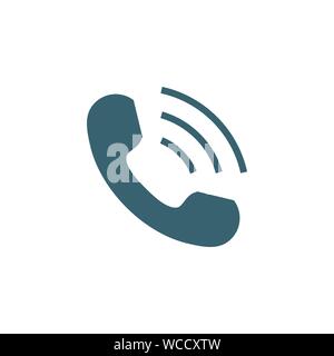 Handset related vector glyph icon. Stock Vector