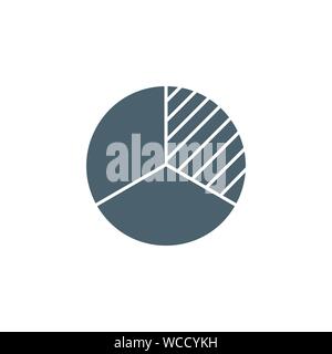 Pie Chart related vector glyph icon. Stock Vector