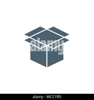 Box related vector glyph icon. Stock Vector