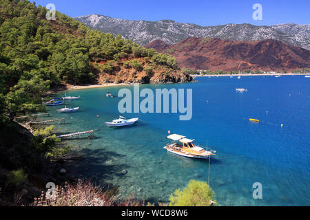 Paradise bay in adrasan after forest fire antalya turkey Stock Photo