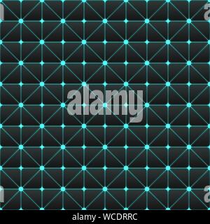 Seamless futuristic geometric cyberpunk pattern. Stock Vector