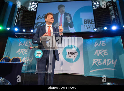 Brexit Party Chairman, Richard Tice The Brexit Party holds a conference in London to announce 635 Prospective Parliamentary candidates. Stock Photo