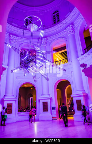 Singapore - Aug 27, 2019 : Night Festival 2019 at National Museum of Singapore. Stock Photo