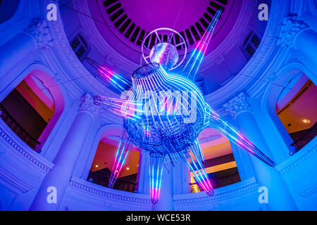 Singapore - Aug 27, 2019 : Night Festival 2019 at National Museum of Singapore. Stock Photo