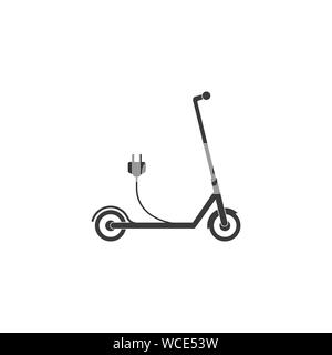 Electric scooter icon. Vector illustration, flat design. Stock Vector