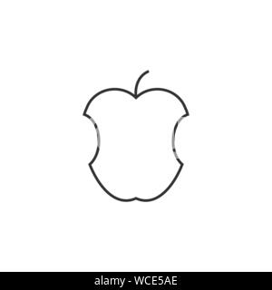 Apple, fruit icon. Vector illustration, flat design. Stock Vector