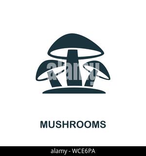 Mushrooms vector icon symbol. Creative sign from mushrooms icons collection. Filled flat Mushrooms icon for computer and mobile Stock Vector