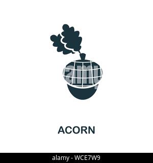 Acorn vector icon symbol. Creative sign from acorn icons collection. Filled flat Acorn icon for computer and mobile Stock Vector
