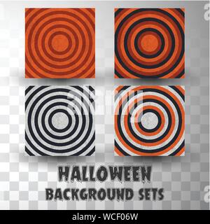Spiral halloween abstract background set with different colour Stock Vector