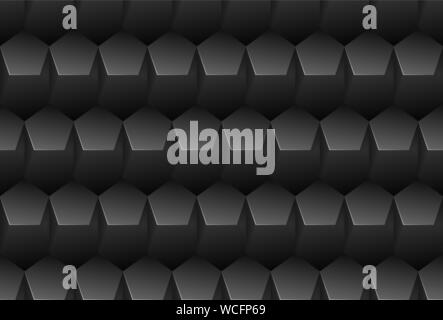 Vector black embossed pattern plastic grid background. Technology ...