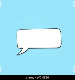 Speech bubble on blue background. Pop art comic style Stock Vector